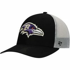 Top 10 😉 Unbranded Men's '47 Black/White Baltimore Ravens Trucker Snapback Hat 💯