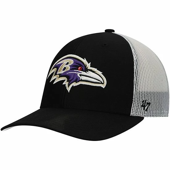 Top 10 ๐ Unbranded Men's '47 Black/White Baltimore Ravens Trucker Snapback Hat ๐ฏ - Image 2