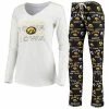 Best deal 🛒 Unbranded 👩 Women's Concepts Sport Black/White Iowa Hawkeyes Flagship Long Sleeve T-Shirt & Pants Sleep Set 🧨