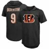 Brand new ⌛ Unbranded Men's Fanatics Branded Joe Burrow Black Cincinnati Bengals Player Name & Number Tri-Blend Hoodie T-Shirt 💯