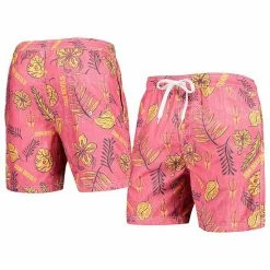 Best Pirce 💯 Unbranded Men's Wes & Willy Maroon Arizona State Sun Devils Vintage Floral Swim Trunks 🎁