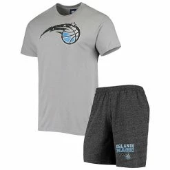 Best deal 🎁 Unbranded Men's Concepts Sport Gray/Heathered Charcoal Orlando Magic Pitch T-Shirt & Shorts Set 👍