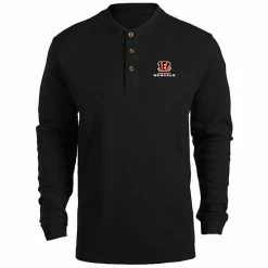 Best reviews of 💯 Unbranded Men's Dunbrooke Black Cincinnati Bengals Logo Maverick Thermal Henley Long Sleeve T-Shirt ⭐