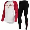 Hot Sale ✨ Unbranded 👩 Women's ZooZatz White/Black Iowa State Cyclones Raglan Long Sleeve T-Shirt & Leggings Sleep Set 🌟