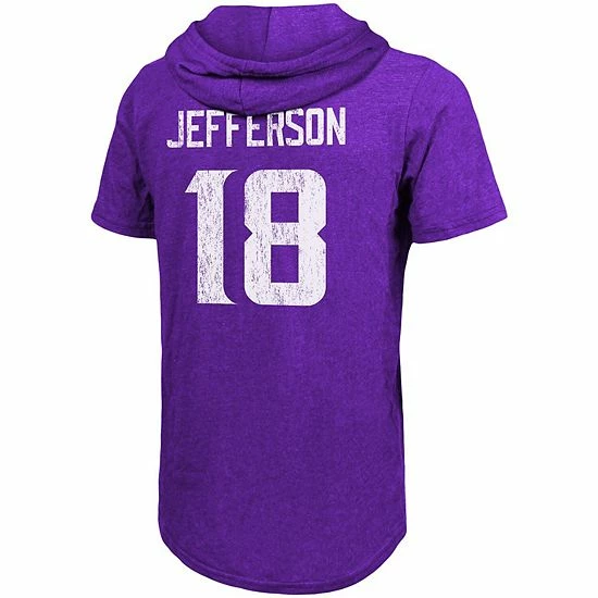 Discount ๐ Unbranded Men's Fanatics Branded Justin Jefferson Purple Minnesota Vikings Player Name & Number Pullover Hoodie ๐ - Image 4