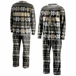 Buy 💯 Unbranded Men's FOCO Black New Orleans Saints Ugly Pajama Set 😍