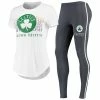 Discount 🎁 Unbranded 👩 Women's Concepts Sport White/Charcoal Boston Celtics Sonata T-Shirt & Leggings Set ❤️