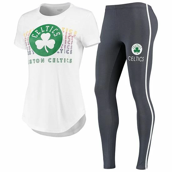 Discount ๐ Unbranded ๐ฉ Women's Concepts Sport White/Charcoal Boston Celtics Sonata T-Shirt & Leggings Set โค๏ธ - Image 2