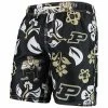 Cheap 🛒 Unbranded Men's Wes & Willy Black Purdue Boilermakers Floral Volley Swim Trunks ⌛