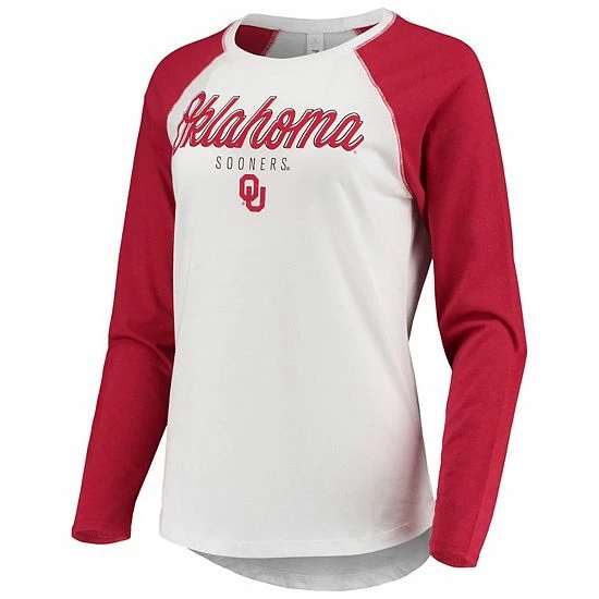 Hot Sale ๐ฅ Unbranded ๐ฉ Women's ZooZatz White/Black Oklahoma Sooners Raglan Long Sleeve T-Shirt & Leggings Sleep Set ๐งจ - Image 3