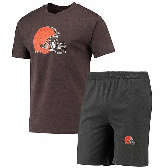 Deals โ Unbranded Men's Concepts Sport Charcoal/Brown Cleveland Browns Meter T-Shirt & Shorts Sleep Set ๐ฏ