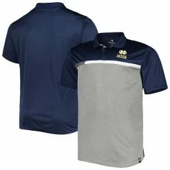 Best deal 🎁 Unbranded Men's Navy/Gray Notre Dame Fighting Irish Big & Tall Polo 🤩