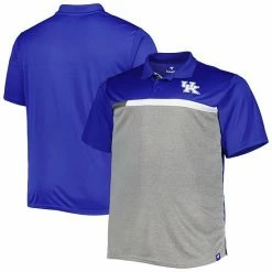 Budget ⌛ Unbranded Men's Royal/Gray Kentucky Wildcats Big & Tall Polo 🔥