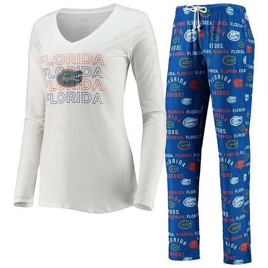 Flash Sale ๐ Unbranded ๐ฉ Women's Concepts Sport Royal/White Florida Gators Flagship Long Sleeve T-Shirt & Pants Sleep Set โ - Image 2