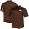 Cheapest 🤩 Unbranded Men's Brown Cleveland Browns Big & Tall Team Color Polo 💯