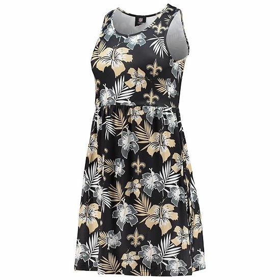 Cheap ๐ Unbranded ๐ฉ Women's FOCO Black New Orleans Saints Floral Sundress ๐ - Image 3