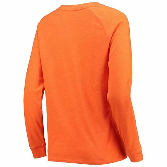 New 🤩 Unbranded 👩 Women's Concepts Sport Orange/Gray Clemson Tigers Raglan Long Sleeve T-Shirt & Shorts Sleep Set ✔️ - Image 3