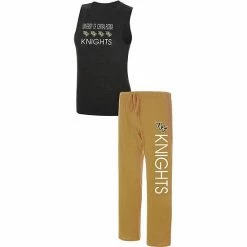 Promo 🥰 Unbranded 👩 Women's Concepts Sport Gold/Black UCF Knights Tank Top & Pants Sleep Set 💯