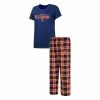 Flash Sale 🎉 Unbranded 👩 Women's Concepts Sport Navy/Orange Illinois Fighting Illini Badge T-Shirt & Flannel Pants Sleep Set 🤩