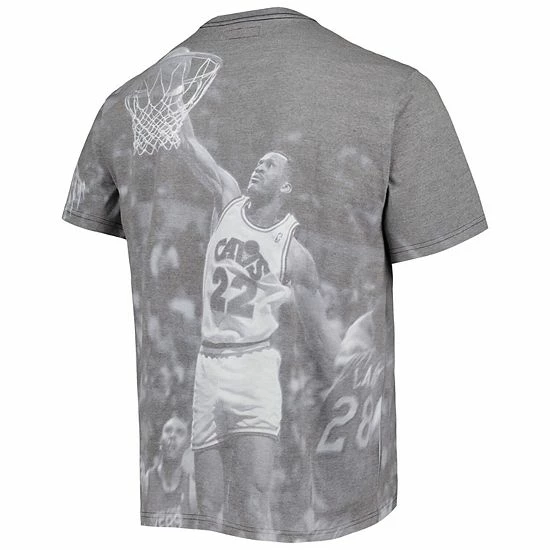 Wholesale 🎉 Unbranded Men's Mitchell & Ness Larry Nance Gray Cleveland Cavaliers Above The Rim Sublimated T-Shirt 🔥 - Image 4