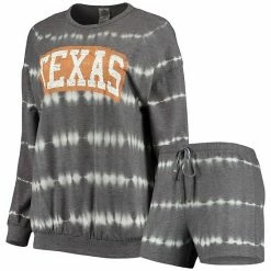 Best deal 💯 Unbranded 👩 Women's Gameday Couture Heathered Charcoal Texas Longhorns All About Stripes Tri-Blend Long Sleeve T-Shirt & Shorts Set 🥰
