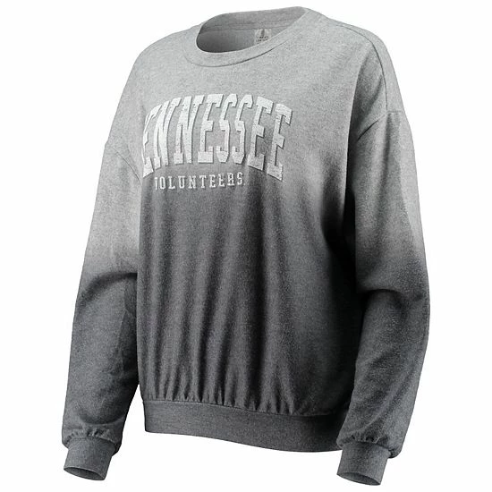 New 🎁 Unbranded 👩 Women's Gameday Couture Charcoal/Gray Tennessee Volunteers Slow Fade Hacci Ombre Pullover Sweatshirt 🤩 - Image 3