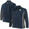 Discount 😉 Unbranded Men's Navy/Charcoal North Carolina Tar 👠 Heels Big & Tall Raglan Quarter-Zip Jacket 🎁