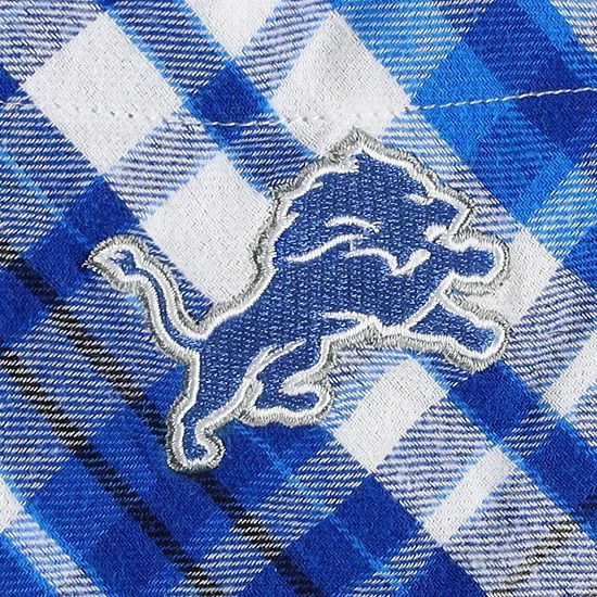Cheap ๐งจ Unbranded ๐ฉ Women's Concepts Sport Blue/Black Detroit Lions Mainstay Flannel Full-Button Long Sleeve Nightshirt ๐ - Image 5