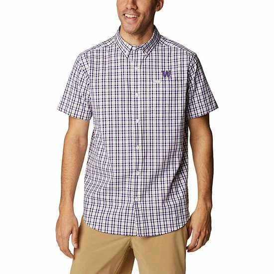 Best deal โจ Unbranded Men's Columbia Purple Washington Huskies Rapid Rivers Logo Button-Down ๐ Shirt โญ