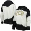 New 🛒 Unbranded 👩 Women's Gameday Couture White/Black UCF Knights For The Fun Double Dip-Dyed Pullover Hoodie 🎉