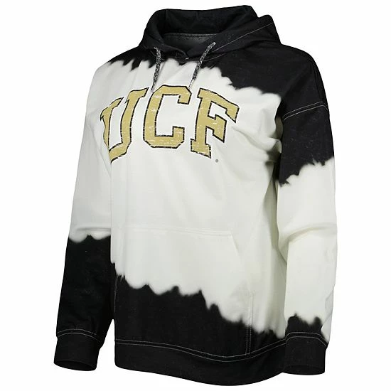 New 🛒 Unbranded 👩 Women's Gameday Couture White/Black UCF Knights For The Fun Double Dip-Dyed Pullover Hoodie 🎉 - Image 3
