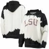 New 🛒 Unbranded 👩 Women's Gameday Couture White/Black LSU Tigers For The Fun Double Dip-Dyed Pullover Hoodie ✔️