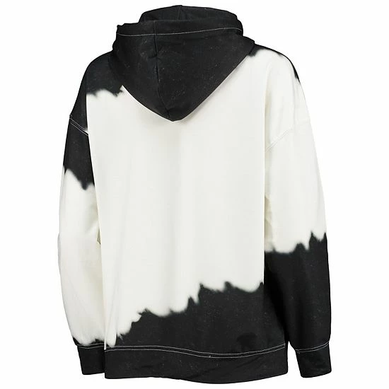 New 🛒 Unbranded 👩 Women's Gameday Couture White/Black LSU Tigers For The Fun Double Dip-Dyed Pullover Hoodie ✔️ - Image 4