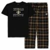 Top 10 ✔️ Unbranded Men's Concepts Sport Black New Orleans Saints Big & Tall Lodge T-Shirt And Pants Sleep Set 👏