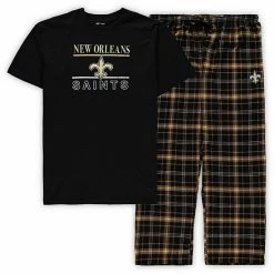 Top 10 ✔️ Unbranded Men's Concepts Sport Black New Orleans Saints Big & Tall Lodge T-Shirt And Pants Sleep Set 👏