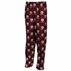 Hot Sale 🔔 Unbranded Texas A&M Aggies Youth Maroon Team Logo Flannel Pajama Pants 🤩