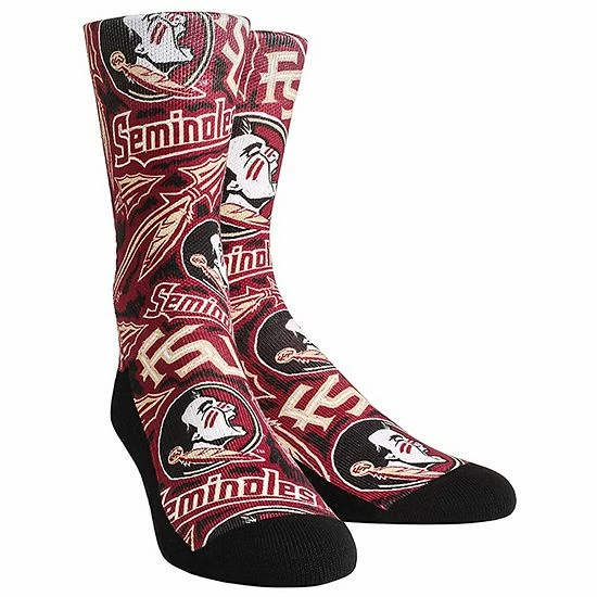 Top 10 👍 Unbranded Men's Rock Em 🧦 Socks Florida State Seminoles Logo Sketch Crew 🧦 Socks 👍