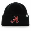 New ❤️ Unbranded Men's '47 Black Alabama Crimson Tide Raised Cuffed Knit Hat 🤩
