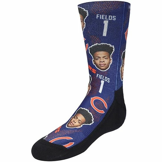 Brand new 😍 Unbranded Youth Rock Em 🧦 Socks Justin Fields Chicago Bears Football Guy Crew 🧦 Socks 🥰