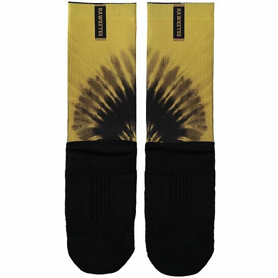 New 💯 Unbranded Men's Strideline Iowa Hawkeyes Tye Dye Crew 🧦 Socks ⭐ - Image 3