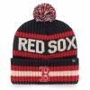 Deals 🌟 Unbranded Men's '47 Navy Boston Red Sox Bering Cuffed Knit Hat With Pom 👏
