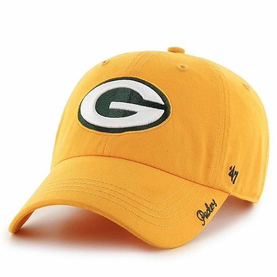 Promo 🥰 Unbranded 👩 Women's '47 Gold Green Bay Packers Miata Clean Up Secondary Adjustable Hat 😍 - Image 2