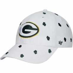 Promo 🤩 Unbranded 👩 Women's '47 White Green Bay Packers Confetti Clean Up Adjustable Hat 😍