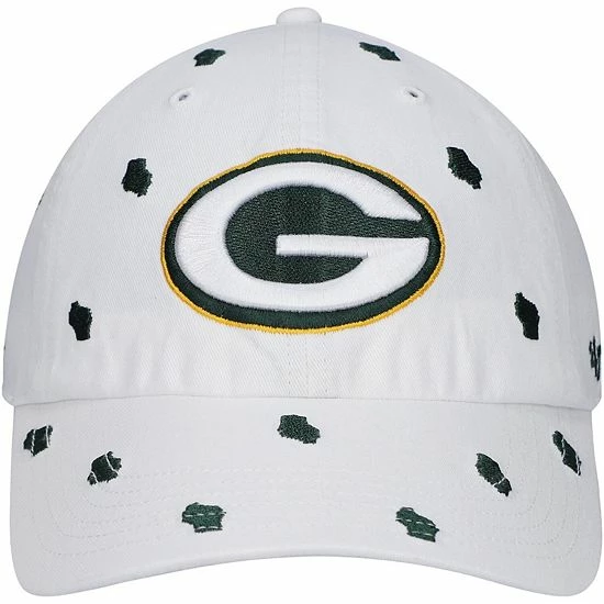 Promo 🤩 Unbranded 👩 Women's '47 White Green Bay Packers Confetti Clean Up Adjustable Hat 😍 - Image 3