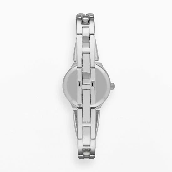 New 🔔 Unbranded 👩 Women's Crisscross Half Bangle ⌚ Watch Silver Tone ❤️ - Image 3