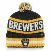 Top 10 💯 Unbranded Men's '47 Navy Milwaukee Brewers Bering Cuffed Knit Hat With Pom ⌛