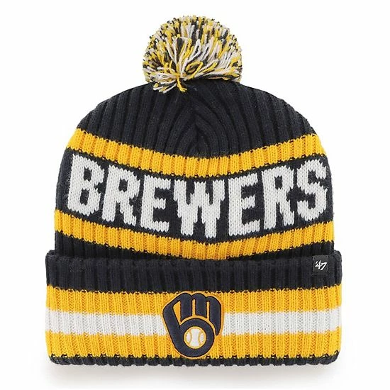 Top 10 ๐ฏ Unbranded Men's '47 Navy Milwaukee Brewers Bering Cuffed Knit Hat With Pom โ