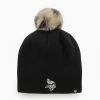 Deals ❤️ Unbranded 👩 Women's '47 Black Minnesota Vikings Serengeti Beanie Hat With Pom 🧨