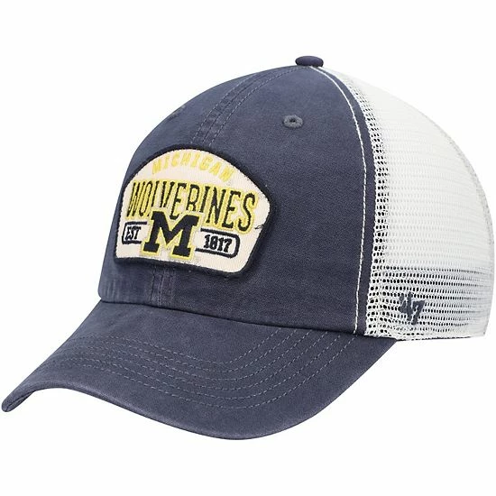 Cheapest 👏 Unbranded Men's '47 Navy Michigan Wolverines Penwald Trucker Snapback Hat 😉