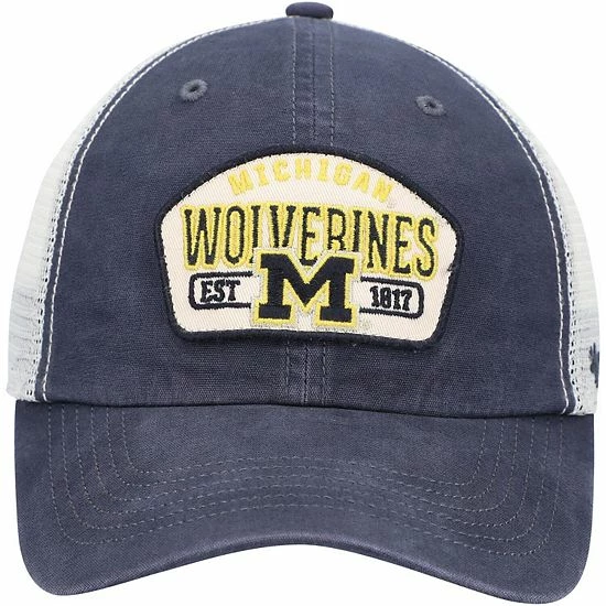 Cheapest 👏 Unbranded Men's '47 Navy Michigan Wolverines Penwald Trucker Snapback Hat 😉 - Image 3